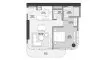 1 dormitorio Apartamento plano «TYPE B-1B-B.2», The Edit at d3
