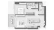 1 dormitorio Apartamento plano «TYPE B», Riverton House