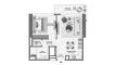 1 dormitorio Apartamento plano «TYPE 1B», Silva by Emaar