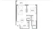 1 dormitorio Apartamento plano «TYPE A Variant 2», 310 RIVERSIDE CRESCENT