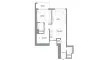 1.5 dormitorio Apartamento plano «TYPE C», 340 RIVERSIDE CRESCENT