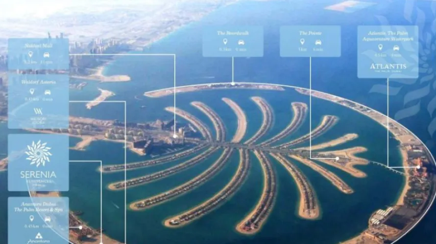 Apartamento de 2 dormitorios en Serenia Residences The Palm, UAE No. 1907