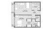 1 chambre Appartement plan d'étage «1BR», Oceana