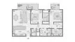 2 chambres Appartement plan d'étage «1BR», Elara
