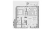 1 chambre Appartement plan d'étage «TYPE B1-1G», Nourelle 1
