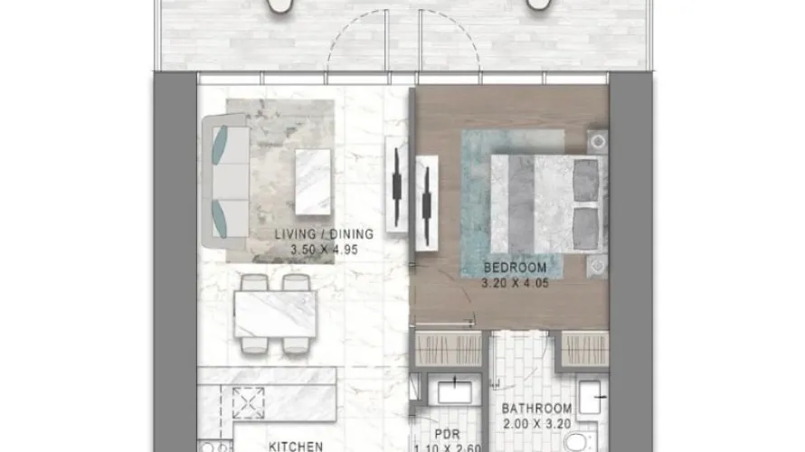 Appartement de 1 chambre à Safa Gate Al Safa, UAE No. 4323 № 4