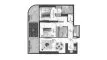 2 chambres Appartement plan d'étage «2BR», SAMANA LAKE VIEWS 2