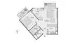 1 chambre Appartement plan d'étage «1BR», Elara