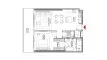 1 chambre Appartement plan d'étage «1BR», W Residences Dubai Harbour Tower 2