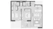 2 chambres Appartement plan d'étage «TYPE 2A.2», District One Naya Residences