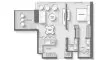 1 chambre Appartement plan d'étage «1BR», The Highgrove