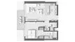 1 chambre Appartement plan d'étage «TYPE A», Riverton House