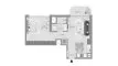 1 chambre Appartement plan d'étage «TYPE B1», Baystar by Vida