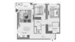 2 chambres Appartement plan d'étage «TYPE 3B», Lyvia By Palace