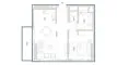 1 chambre Appartement plan d'étage «TYPE 05A», Serenia District East
