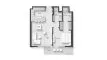 1 chambre Appartement plan d'étage «1BR», Everly Place