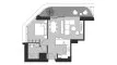 1 chambre Appartement plan d'étage «TYPE A1», Artistry Two Residences