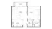 1 chambre Appartement plan d'étage «TYPE B», Jenna 1
