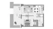 1 chambre Appartement plan d'étage «TYPE A1.1», Sera 1