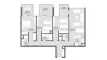 3 chambres Appartement plan d'étage «TYPE 3BR», Sila