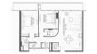 Планировка Квартиры «2BR» с 2 спальнями в ЖК Gianfranco Ferre Residences