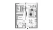 Планировка Квартиры «1BR» с 1 спальней в ЖК Terra Heights