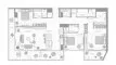 Планировка Квартиры «TYPE 01» с 3 спальнями в ЖК Park Five
