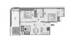 Планировка Квартиры «2BR» с 2 спальнями в ЖК Samana Barari Lagoons