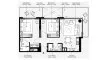 Планировка Квартиры «2BR» с 2 спальнями в ЖК AZIZI VENICE