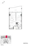 Планировка Квартиры «1BR» с 1 спальней в ЖК CASA DAMAC TOWER