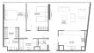 Планировка Квартиры «2BR» с 2 спальнями в ЖК The Gate 5