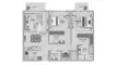 Планировка Квартиры «TYPE 2BR» с 2 спальнями в ЖК The Wilds Residences