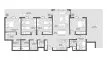 Планировка Пентхауса «PENTHOUSE 4BR» с 4 спальнями в ЖК The District
