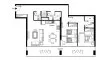 Планировка Квартиры «TYPE 2BR» с 2 спальнями в ЖК Oasis 2 by Reportage Properties
