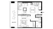 Планировка Квартиры «TYPE 1BR» с 1 спальней в ЖК Oasis 2 by Reportage Properties