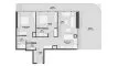 2 bedrooms Apartment floor plan «TYPE C» in Reportage Tower