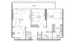 2 bedrooms Apartment floor plan «2BR» in The Gate 4