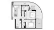 2 bedrooms Apartment floor plan «2BR» in Samana Avenue