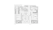 2 bedrooms Apartment floor plan «TYPE B» in ONE RIVER POINT