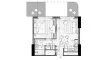 1 bedroom Apartment floor plan «1BR» in Azizi Wasel