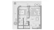 1 bedroom Apartment floor plan «TYPE B1-1L» in Nourelle 1