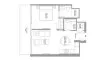 1 bedroom Apartment floor plan «1BR» in Pierside Marina Residences