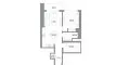 1.5 bedroom Apartment floor plan «TYPE B» in 340 RIVERSIDE CRESCENT
