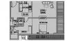 1 bedroom Apartment floor plan «1BR» in Jade Tower