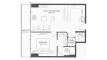 1 bedroom Apartment floor plan «1BR» in Gianfranco Ferre Residences