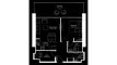 1 bedroom Apartment floor plan «1BR» in ELITZ