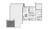 2 bedrooms Apartment floor plan «2BR» in SAMANA Manhattan 2