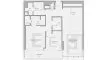 2 bedrooms Apartment floor plan «TYPE B2» in Jumeirah Residences Emirates Towers