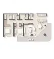 2 bedrooms Apartment floor plan «2 BEDROOMS» in Costa Mare