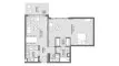 1 bedroom Apartment floor plan «1BR» in Oceana